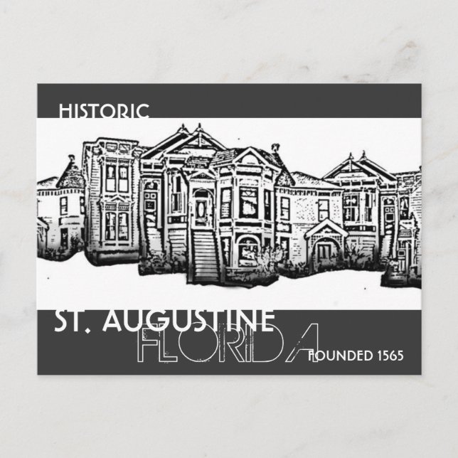 Historic St. Augustine Florida-vykort Vykort (Framsida)
