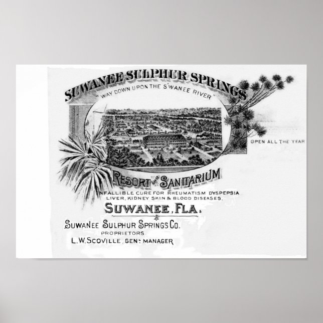 Historic Suwannee Vår, Florida suwannee River Poster (Framsidan)