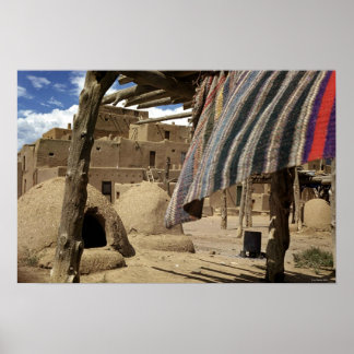 Historic Taos Pueblo som 1938 Poster