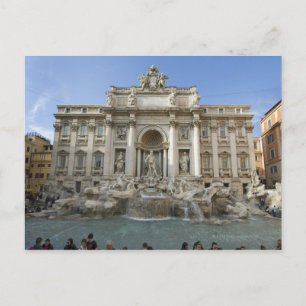 Historic Trevi Fontän i Rom, Italien Vykort