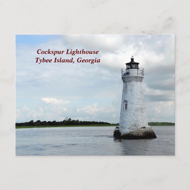 Historic Tybee Island, Georgia Lighthouse Helg Vykort (Framsida)