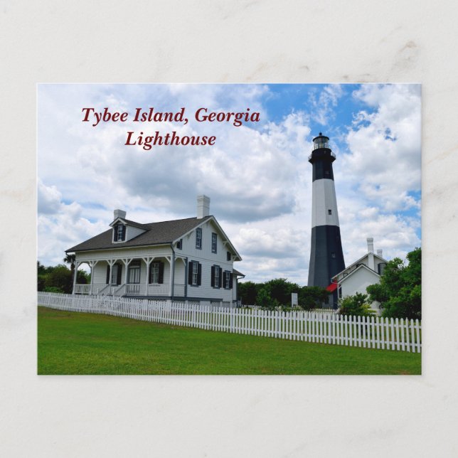 Historic Tybee Island Lighthouse Helg Vykort (Framsida)