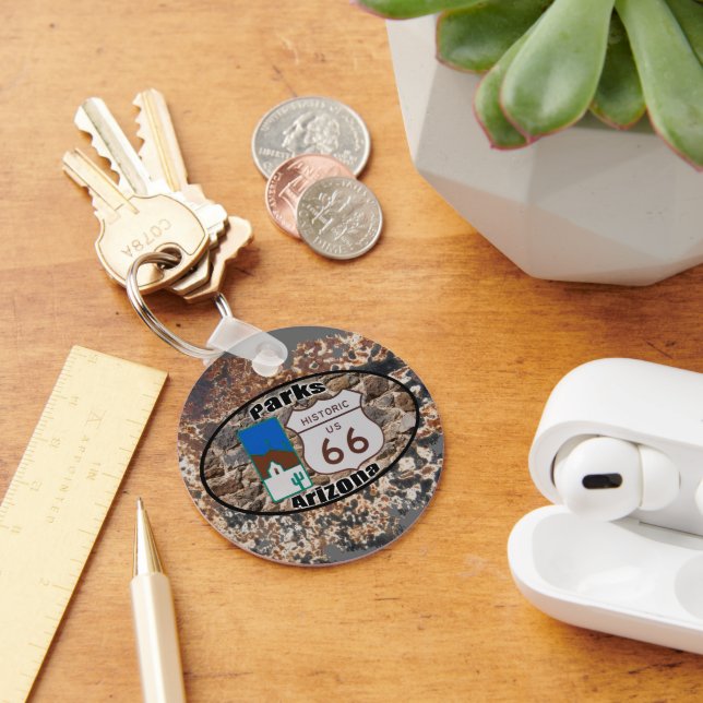 Historic US Route 66~Parker, Arizona Nyckelring (Skrivbord)