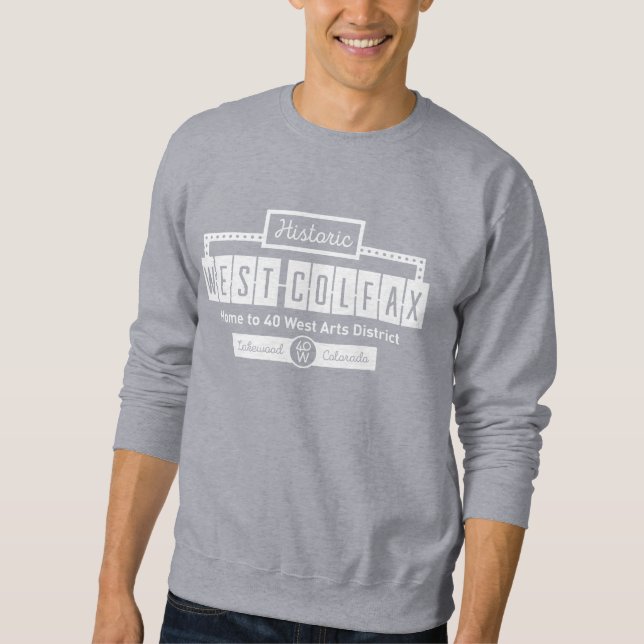 Historic West Colfax Unisex Crew Sweatshirt (Framsida)