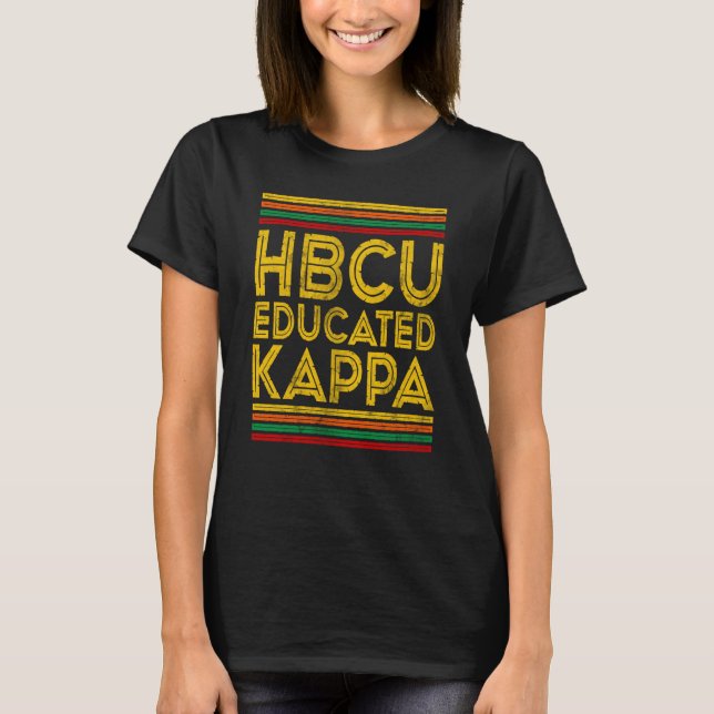 Historical Black College Alumni HBCU Educated KAPP T Shirt (Framsida)