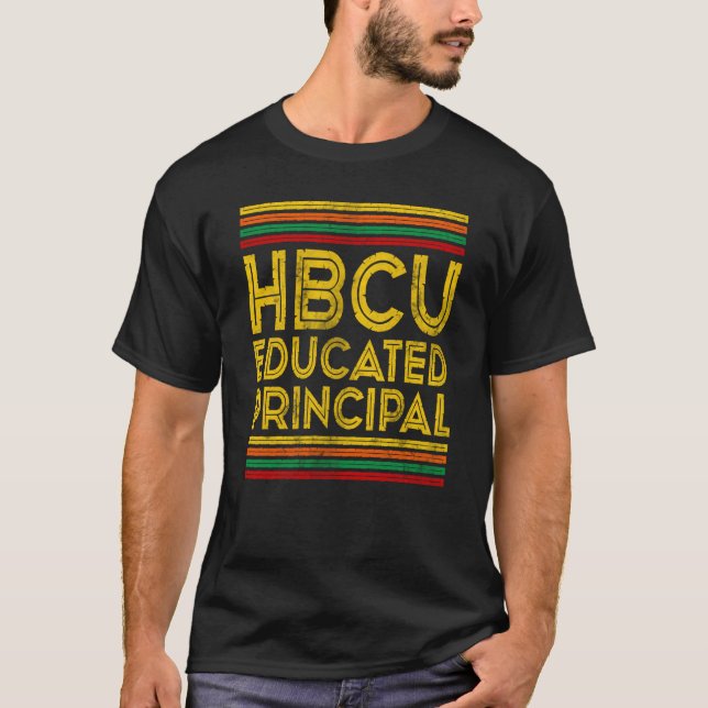 Historical Black College Alumni HBCU Educated Prin T Shirt (Framsida)