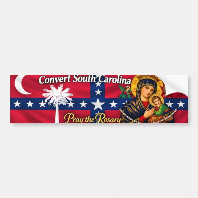 Historical Convert South Carolina Bumper Sticker Bildekal (Framsidan)