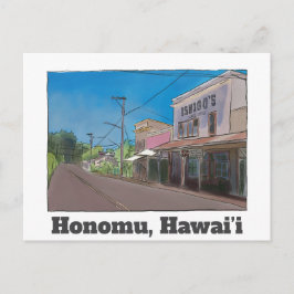 Historical Hawaii Plantation Town Honomu Nostalgic Vykort