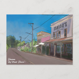 Historical Hawaii Plantation Town Honomu Nostalgic Vykort
