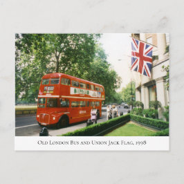 Historical London Buss on Park Lane, London, 1998 Vykort