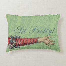 Historical Romance Manicule Pretty Accent Pillow Prydnadskudde