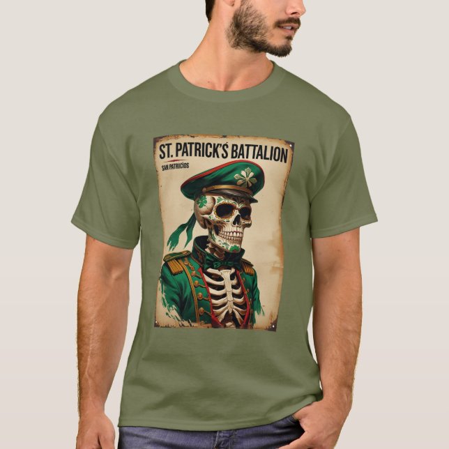 Historical Saint Patricks Battalion Military  T Shirt (Framsida)