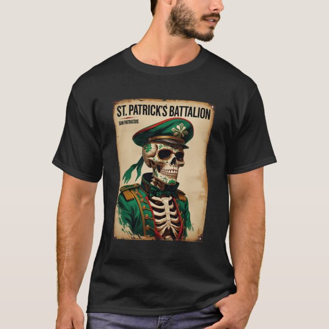 Historical Saint Patricks Battalion San Patricio  T Shirt (Framsida)