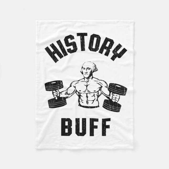 Historiebuffa rolig George Washington träning , Sm Fleecefilt (Framsidan)
