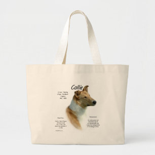 Historiedesign för Collie (soblet slätar) Jumbo Tygkasse