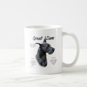 Historiedesign för great dane (blått) kaffemugg