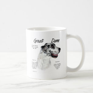 Historiedesign för great dane (harlequin) kaffemugg