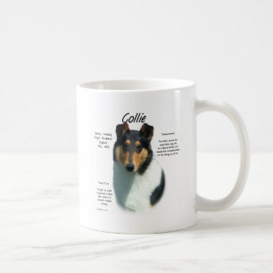 Historiedesign för tri Collie (släta) Kaffemugg