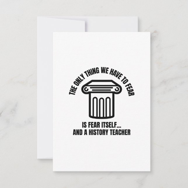 Historielärarrädsla Tack Kort (Framsida)