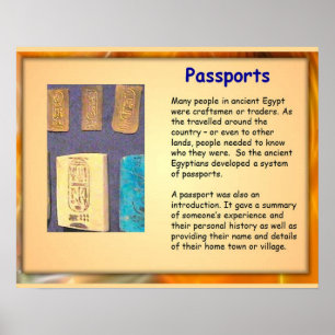 Historien, antikens Egypten, egyptiska pass Poster