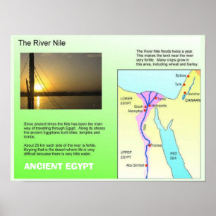 Historien, antikens Egypten, floden Nile Poster