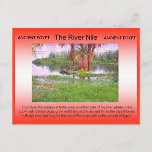 Historien, antikens Egypten, floden Nile Vykort