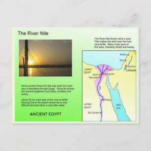 Historien, antikens Egypten, floden Nile Vykort