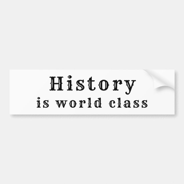 Historien är World Class School Pun Bildekal (Framsidan)