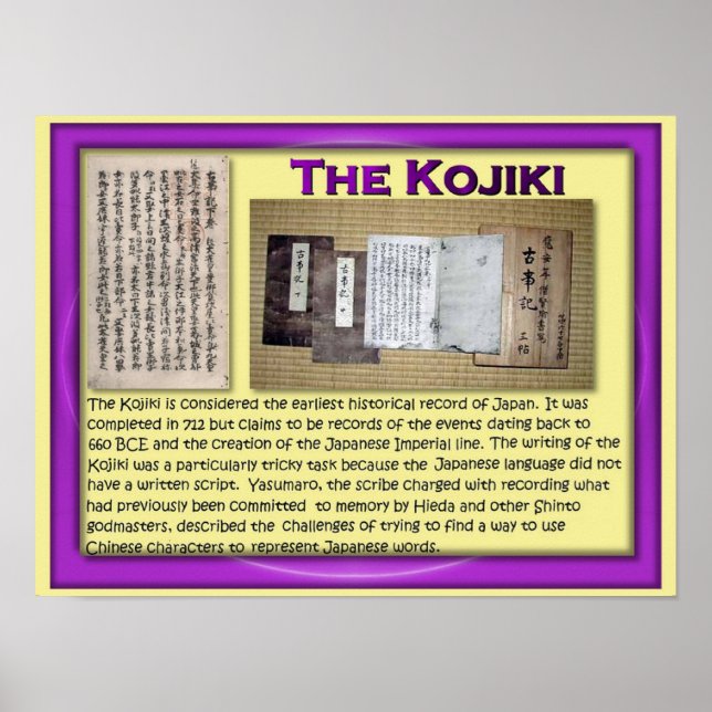 Historien, Japan, Kojiki Poster (Framsidan)