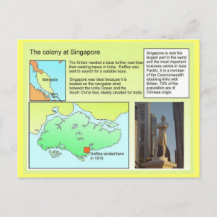Historien, kolonin i Singapore Vykort