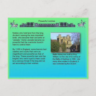 Historien, Mitten-åldern, kraftfulla hinder Vykort