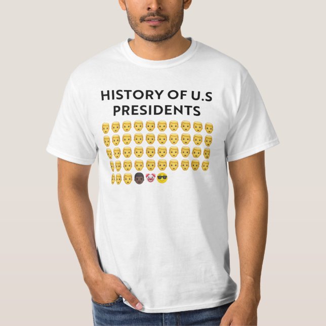 Historien om oss presidenter roliga t shirt (Framsida)