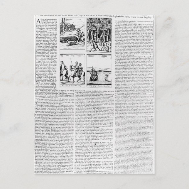 Historien om slaget vid Worcester Vykort (Framsida)