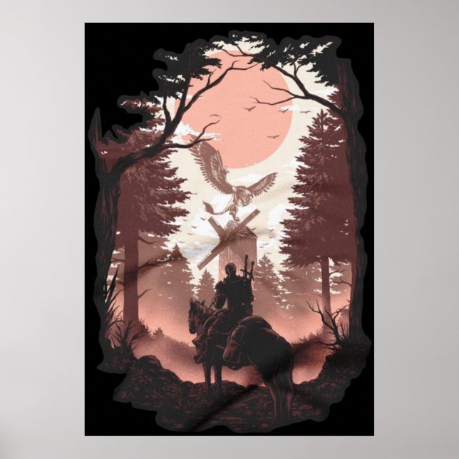 Historien om Witcher vild Hunt Poster (Framsidan)