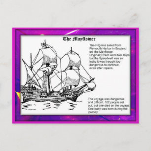 Historien, Pilgrim Far, Mayblomma Vykort