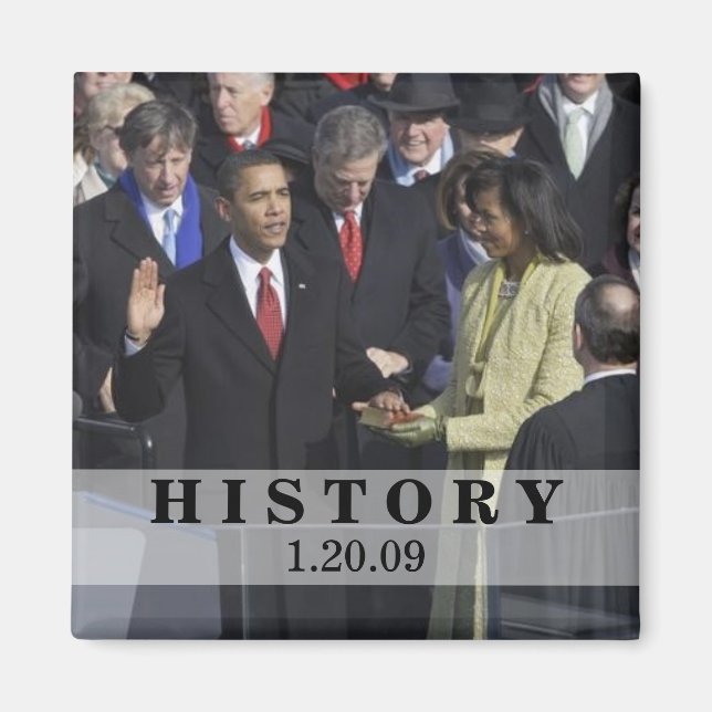 HISTORIEN: President Obama Inauguration Ceremony Magnet (Framsidan)
