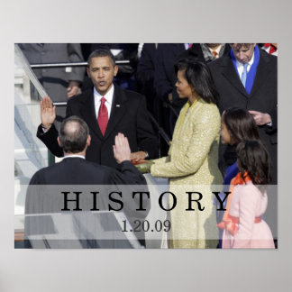 HISTORIEN: President Obama Sweing in Ceremony Poster