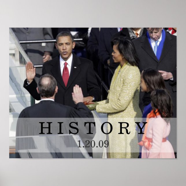 HISTORIEN: President Obama Sweing in Ceremony Poster (Framsidan)