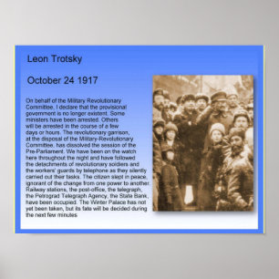 Historien, ryska Revolutionen, Trotsky Tal 1917 Poster