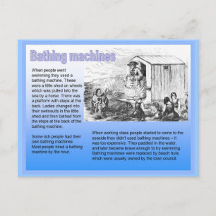 Historien, Viktorian, Bathing maskiner Vykort