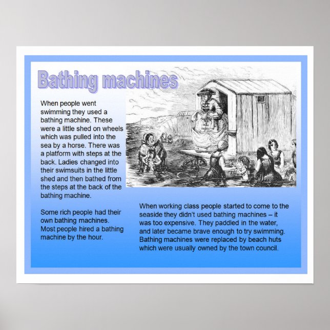 Historien, viktorianer, Bathing Maskiner Poster (Framsidan)