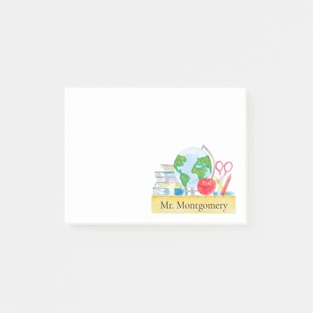 Historiens geografiska lärare post-it block (Framsida)