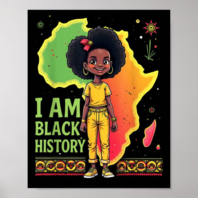 Historiens månad African American Butterfly Kid Gi Poster (Framsidan)