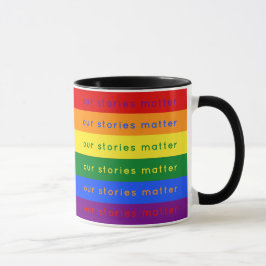 Historier betyder HBTQ-prismöte regnbågsflagga Mugg