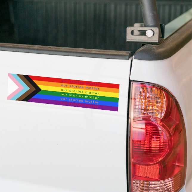 Historier betyder HBTQ-stolthet Intersektion Regen Bildekal (På lastbil)