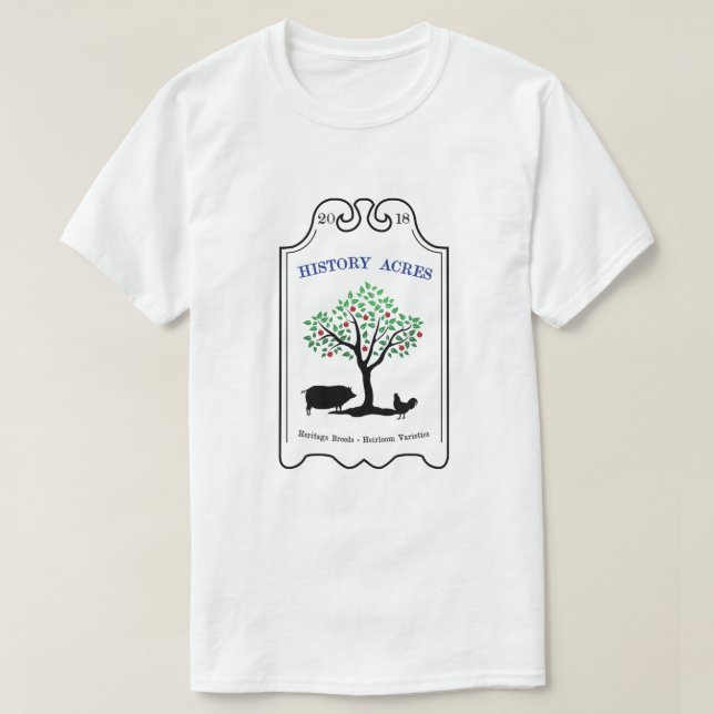 Historik Acres White Tee Shirt  (Design framsida)