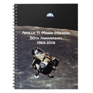 Historik Apollo 11 Måne Uppdrag 50-årsdagen Anteckningsbok