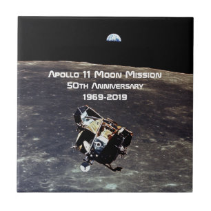 Historik Apollo 11 Måne Uppdrag 50-årsdagen Kakelplatta