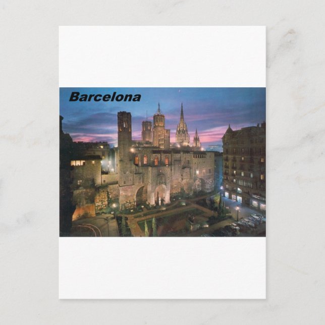 historik —barcelona—baro—gotico Angie Vykort (Framsida)