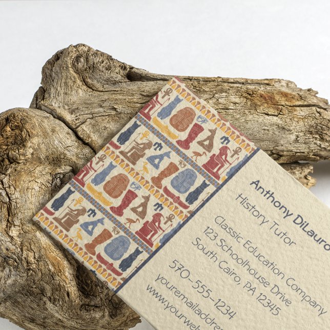 Historik för antika Egyptener - resning Visitkort (Skapare uppladdad)